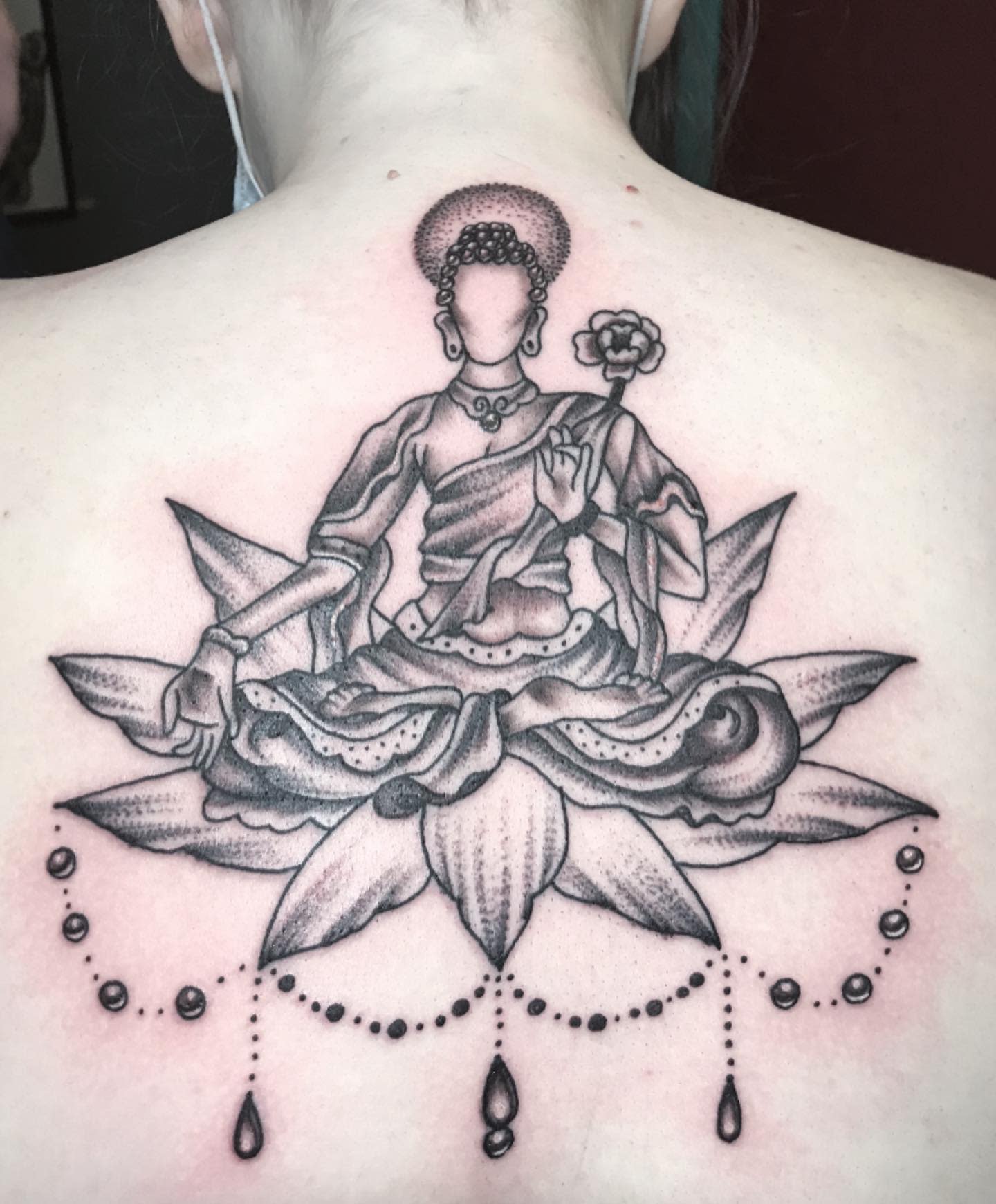 Lotus Flower Buddha Tattoo -tattoosbyanna_